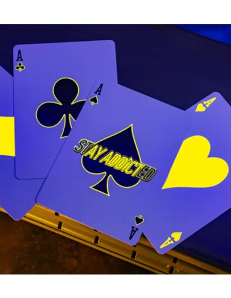 Bicycle Neon Rider Back Yellow-Starburst Playing Cards – Cărți de joc premium | Emagie.ro