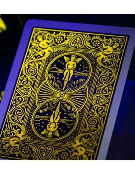 Bicycle Neon Rider Back Yellow-Starburst Playing Cards – Cărți de joc premium | Emagie.ro