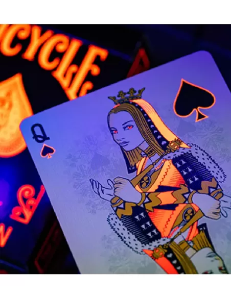 Bicycle Neon Solar-Orange Playing Cards – Cărți de joc premium | Emagie.ro