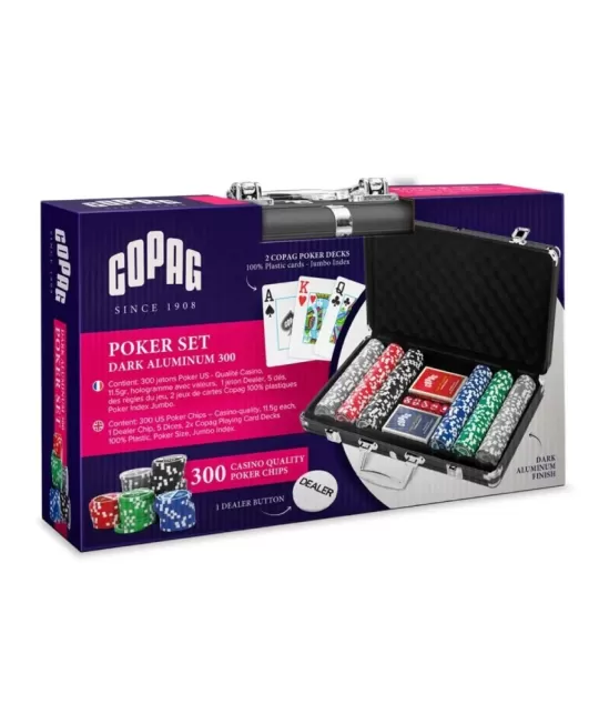 Copag Poker Set Dark Aluminum 300 – Premium Playing Cards | Emagie.ro