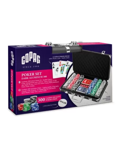 Copag Poker Set Dark Aluminum 300 – Premium Playing Cards | Emagie.ro