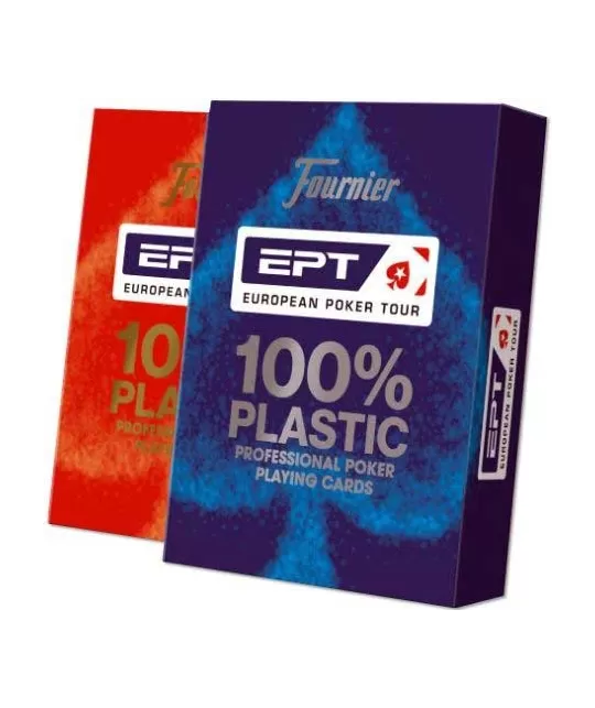Set poker, oficiale, European Poker Tour (EPT), 100% Plastic – Cărți de joc premium | Emagie.ro