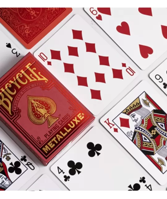 Bicycle Metalluxe Red Playing Cards – Cărți de joc premium | Emagie.ro