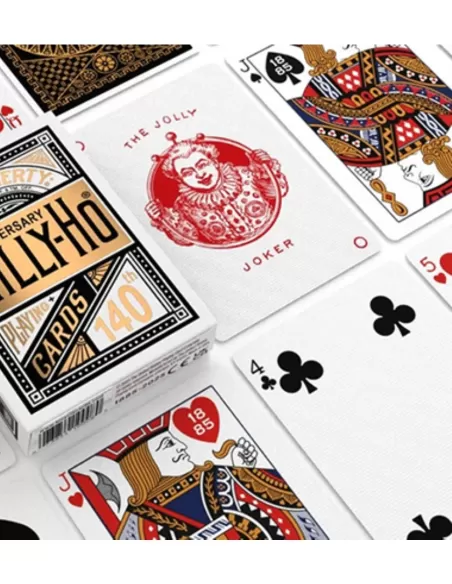 Tally Ho 140th Anniversary Metaluxe Playing Cards – Cărți de joc premium | Emagie.ro