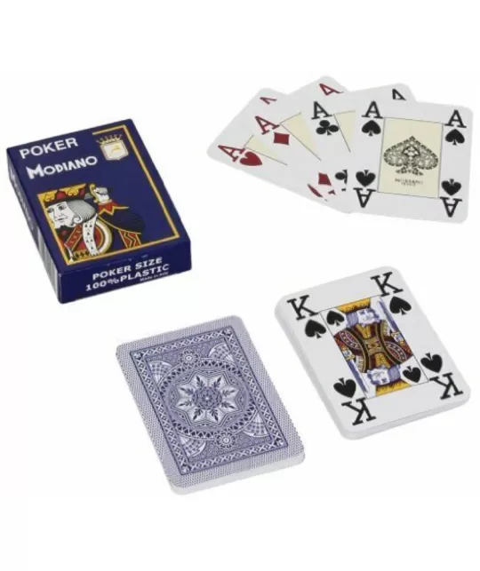 Modiano Poker Playing Cards – 100% Plastic, Professional Quality
