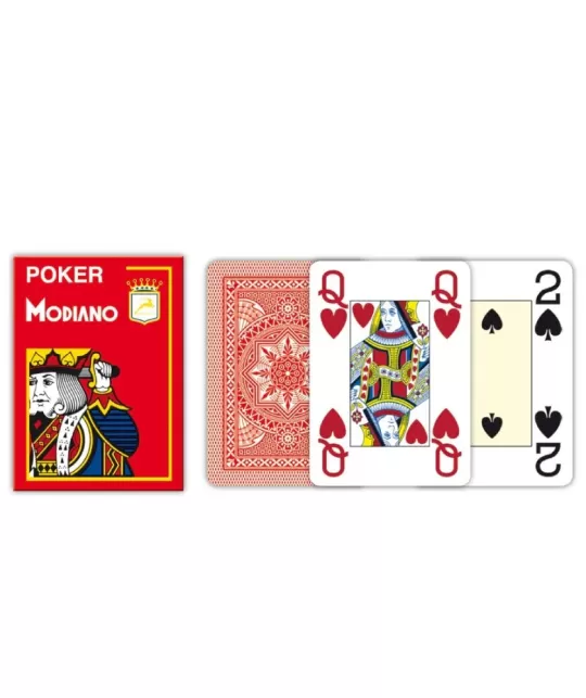Modiano Poker Playing Cards – 100% Plastic, Professional Quality