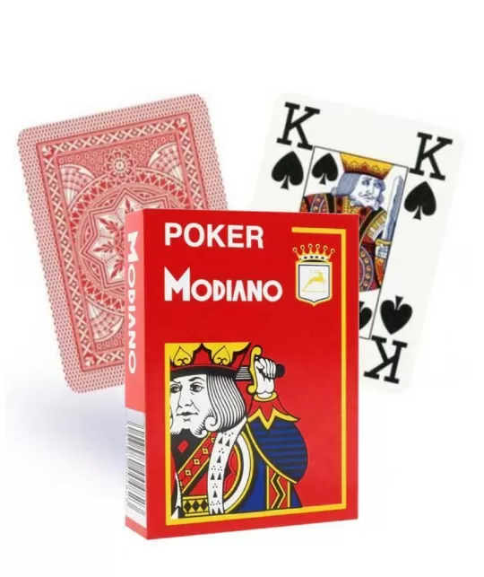 Modiano Poker Playing Cards – 100% Plastic, Professional Quality