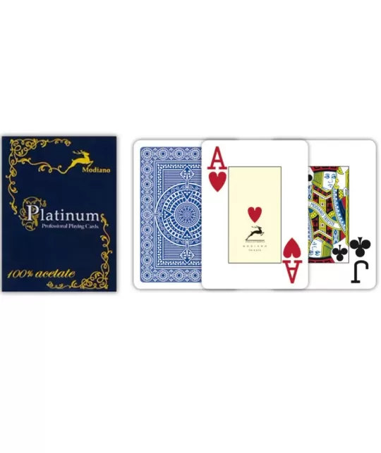 Modiano Ramino Acetate Playing Cards – 100% Plastic, Jumbo Index