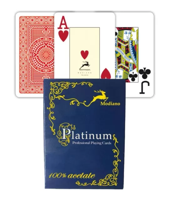Modiano Ramino Acetate Playing Cards – 100% Plastic, Jumbo Index