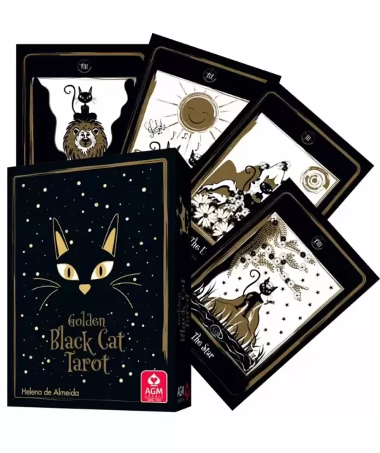 Golden Black Cat Tarot – Set tarot elegant | Emagie.ro