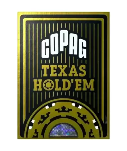 Gold Copag Texas Hold Em Plastic Jumbo – Cărți de joc premium | Emagie.ro