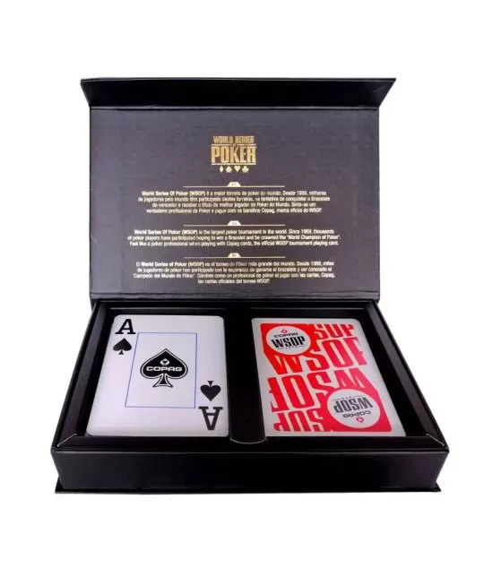 Copag Plastic Set WSOP Red Black Jumbo – Cărți de joc premium | Emagie.ro