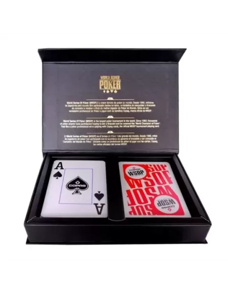 Copag Plastic Set WSOP Red Black Jumbo – Cărți de joc premium | Emagie.ro