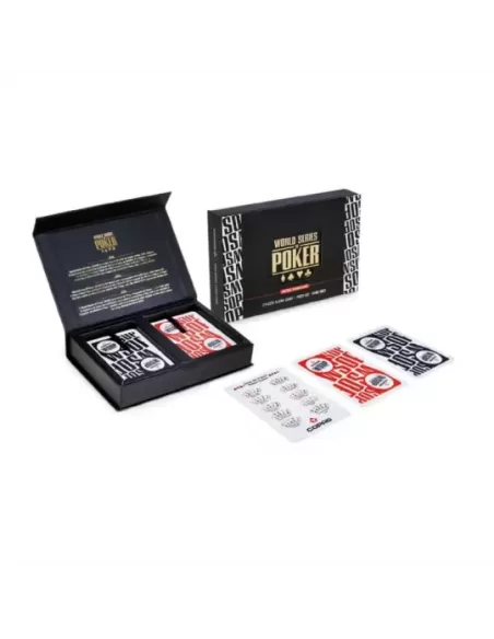 Copag Plastic Set WSOP Red Black Jumbo – Cărți de joc premium | Emagie.ro