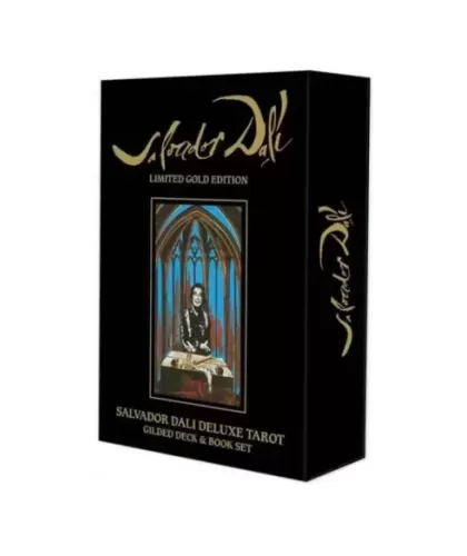 Salvador Dali Deluxe Tarot Gilded Deck and Book Set Gold – Set tarot premium | Emagie.ro