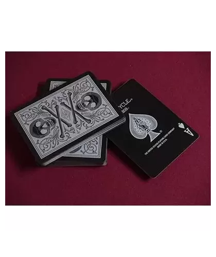 Bicycle Skull Metallic Silver – Premium Playing Cards | Emagie.ro 2