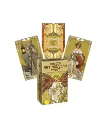 Golden Art Nouveau Tarot Mini – Set tarot elegant | Emagie.ro