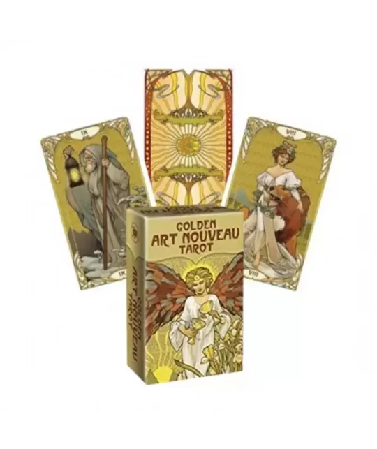 Golden Art Nouveau Tarot Mini – Set tarot elegant | Emagie.ro