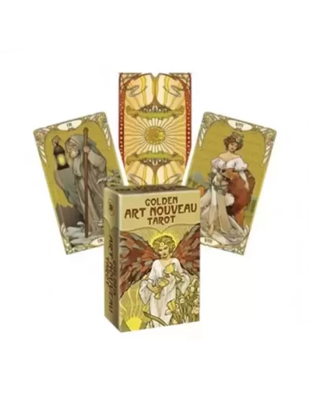 Golden Art Nouveau Tarot Mini – Set tarot elegant | Emagie.ro