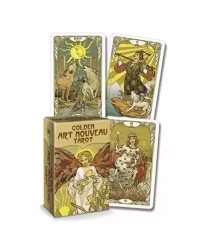 Golden Art Nouveau Tarot Mini – Set tarot elegant | Emagie.ro 2