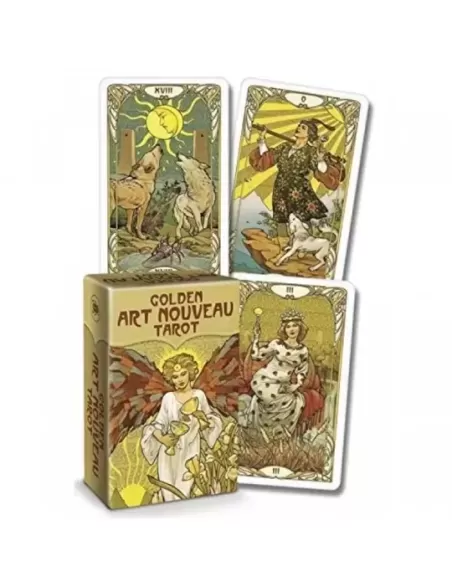 Golden Art Nouveau Tarot Mini – Set tarot elegant | Emagie.ro