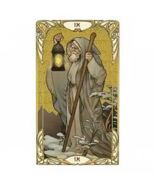 Golden Art Nouveau Tarot Mini – Set tarot elegant | Emagie.ro