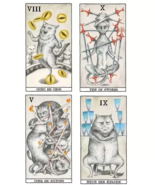 CATS BY ANA JUAN – Set tarot elegant | Emagie.ro