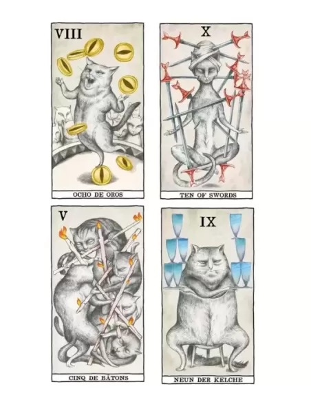 CATS BY ANA JUAN – Set tarot elegant | Emagie.ro