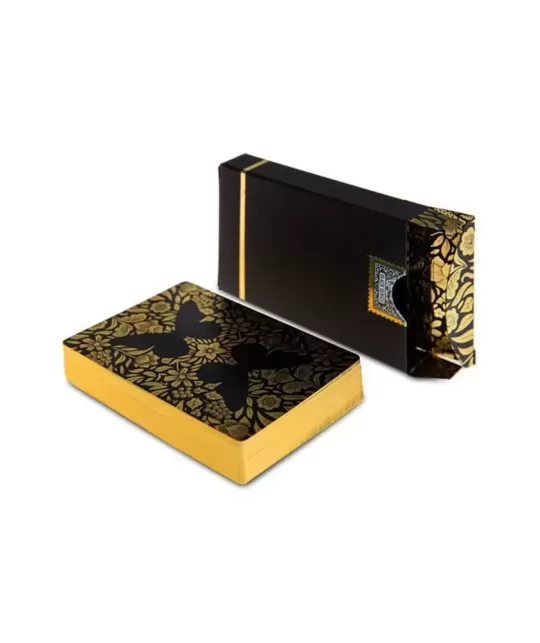 Butterfly Black Gold Gilded Marked – Cărți de joc premium | Emagie.ro