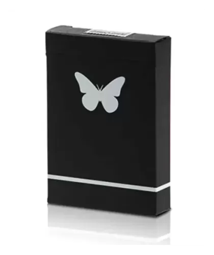 Butterfly Black - White Gilded NotMarked – Cărți de joc premium | Emagie.ro