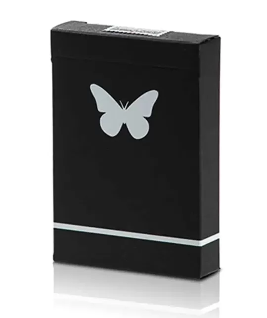 Butterfly Black - White Gilded NotMarked – Cărți de joc premium | Emagie.ro