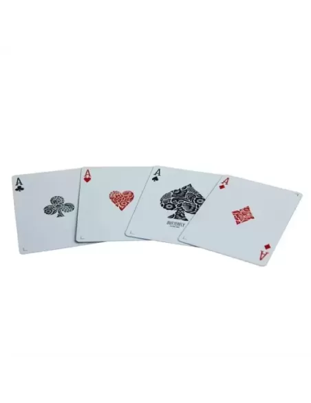 Butterfly Black - White Gilded NotMarked – Cărți de joc premium | Emagie.ro