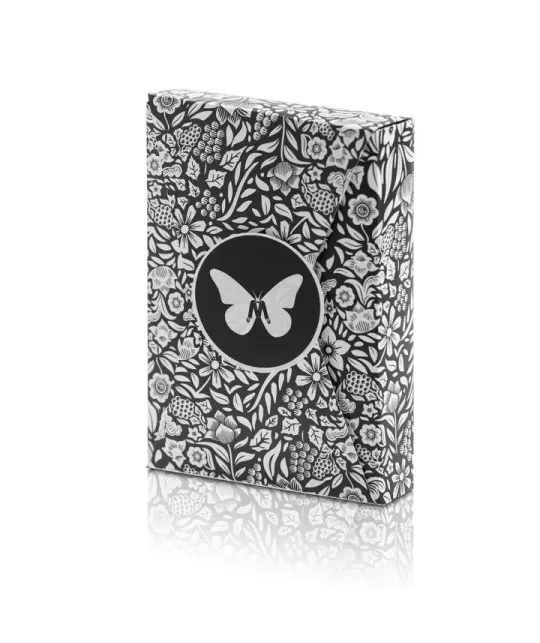Butterfly Black - White Gilded NotMarked – Cărți de joc premium | Emagie.ro