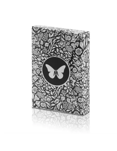 Butterfly Black - White Gilded NotMarked – Cărți de joc premium | Emagie.ro