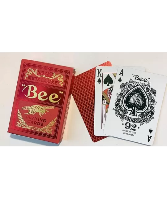 Bee Red MetalLuxe – Cărți de joc premium | Emagie.ro