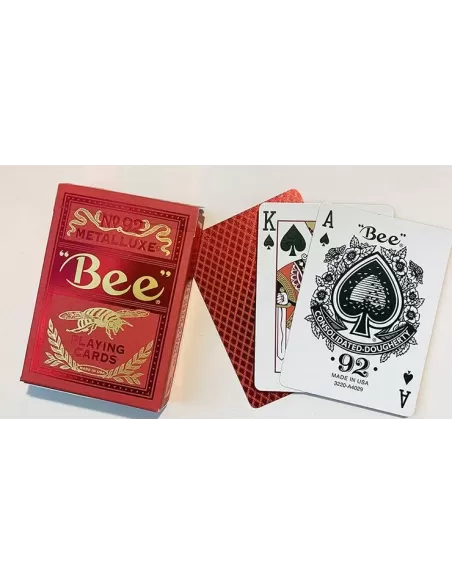 Bee Red MetalLuxe – Cărți de joc premium | Emagie.ro