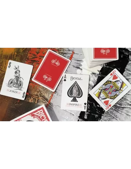 Bicycle Inspire Red – Cărți de joc premium | Emagie.ro
