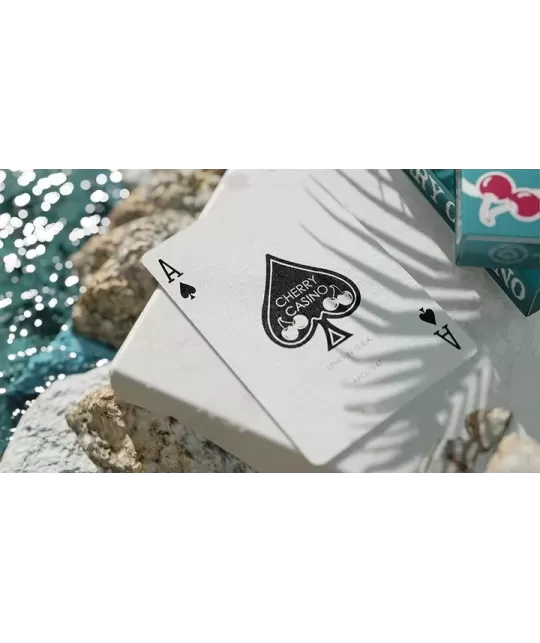 Cherry Casino Tropicana Teal – Cărți de joc premium | Emagie.ro