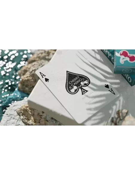 Cherry Casino Tropicana Teal – Cărți de joc premium | Emagie.ro