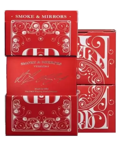 Smoke & Mirrors v8 Deluxe Red – Cărți de joc premium | Emagie.ro