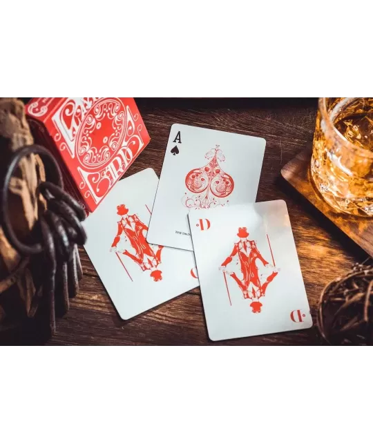 Smoke & Mirrors v8 Deluxe Red – Cărți de joc premium | Emagie.ro