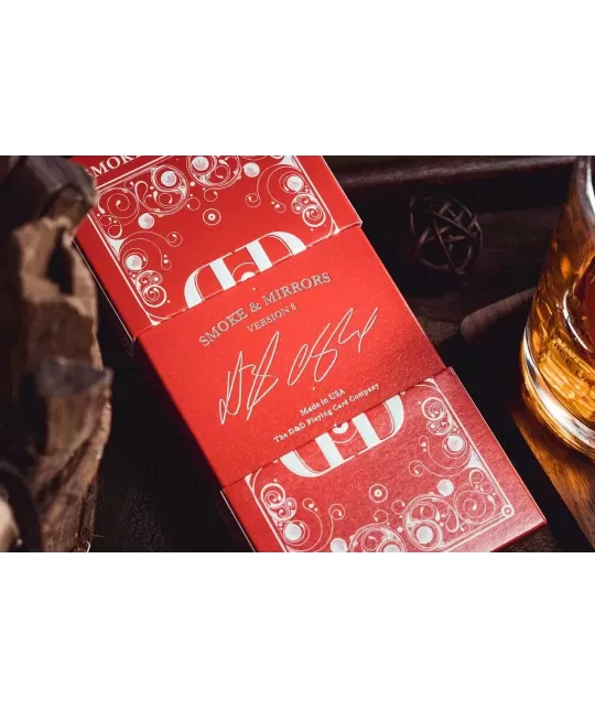 Smoke & Mirrors v8 Deluxe Red – Cărți de joc premium | Emagie.ro