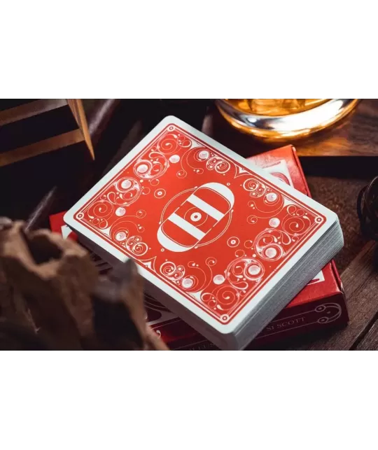 Smoke & Mirrors v8 Deluxe Red – Cărți de joc premium | Emagie.ro