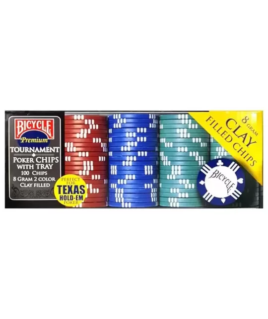Set of 100 Bicycle Clay Poker Chips – Premium Playing Cards | Emagie.ro