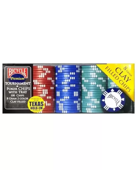 Set of 100 Bicycle Clay Poker Chips – Premium Playing Cards | Emagie.ro