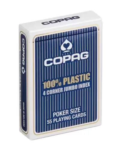 COPAG Poker Plastic Jumbo Albastru – Cărți de joc durabile | Emagie.ro 2