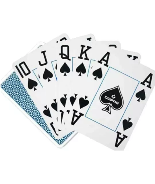 COPAG Poker Plastic Jumbo Albastru – Cărți de joc durabile | Emagie.ro