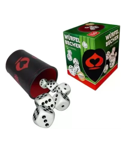 Set of 6 Dice and Glass – Premium Playing Cards | Emagie.ro