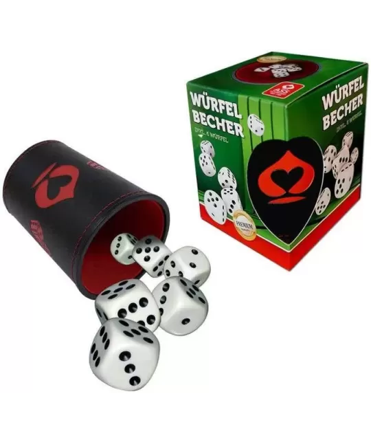 Set of 6 Dice and Glass – Premium Playing Cards | Emagie.ro