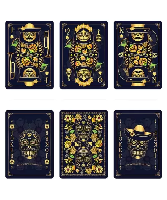 Calaveras de Azucar Blue Edition – Premium Playing Cards | Emagie.ro